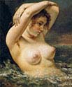 Woman in the waves